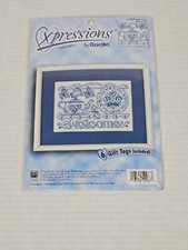 Bucilla Xpressions Embroidery Welcome Bluework Kit 5" x 7" New 1999 