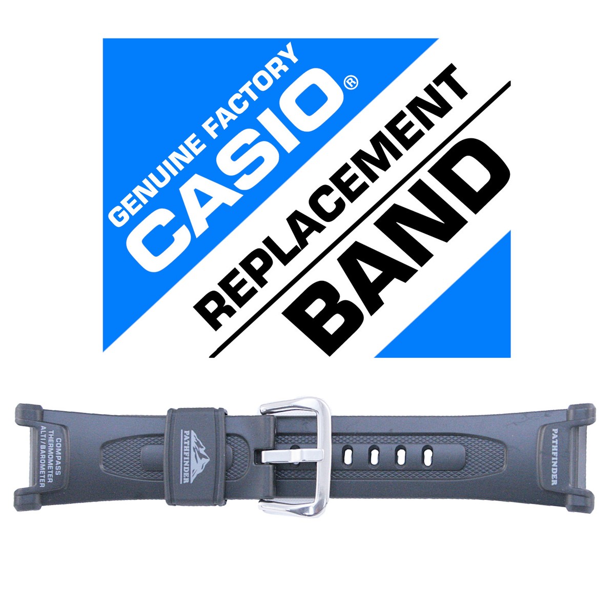 Casio Wristwatch Band for Casio Pathfinder Series - Black Resin