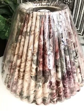 A Vintage Croscill Home Cotswold Lampshade Gorgeous Pleated Fabric NIP 10”Tall