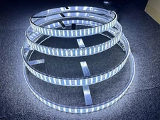 15.5" Quad Row Pure White Rim Lights Flashing/Breathe LED Illuminated Wheel Ring