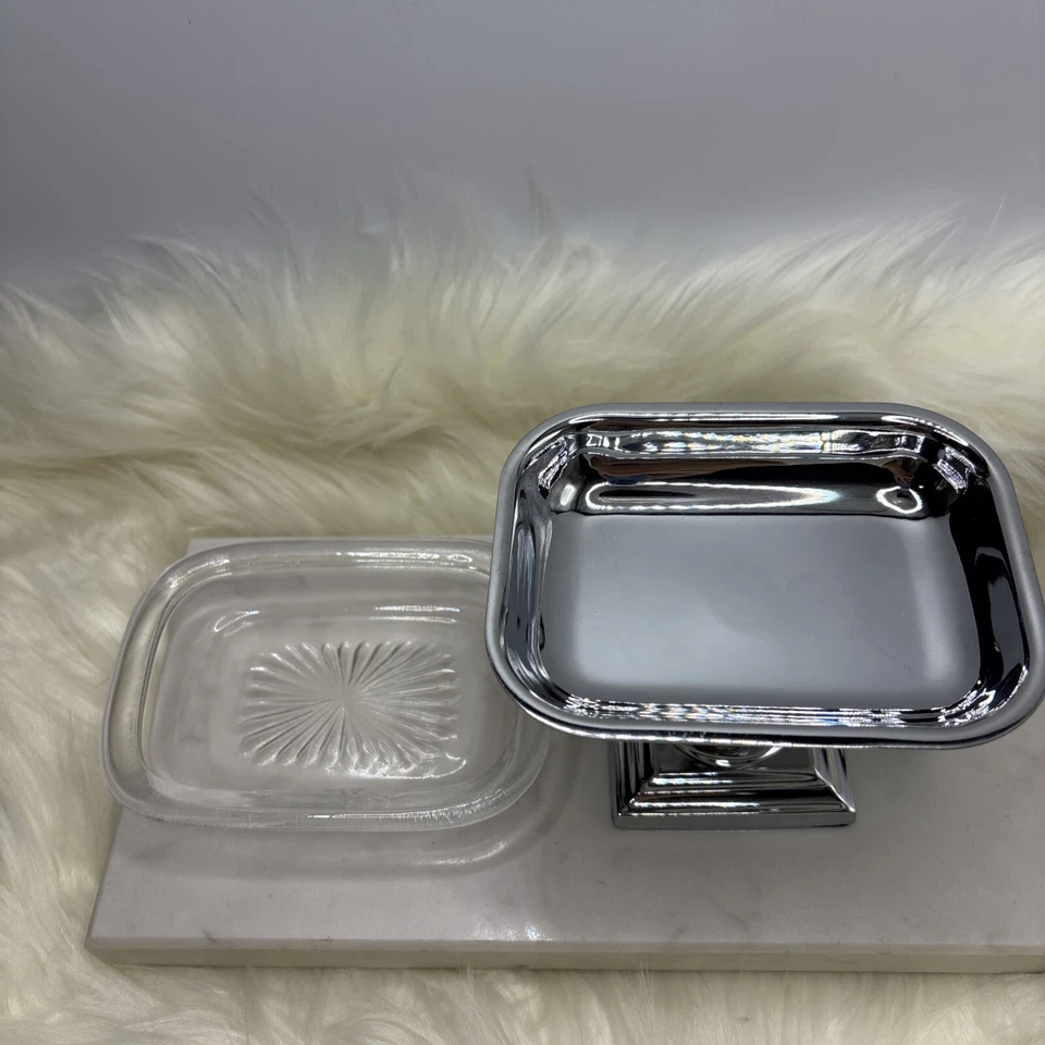 DELTA - Jabonera de pie cromada - 3 1/2" de alto x 4 1/2" de ancho x 3 1/4" de profundidad nueva en caja Foto 3 de 4