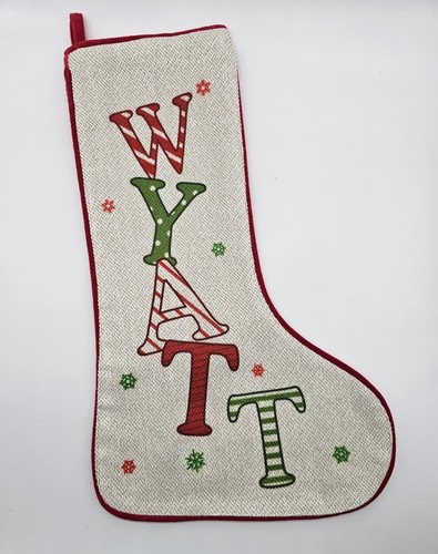 Personal Creations Christmas Stocking Personalized WYATT Name Holiday Stocking - Picture 8 of 8