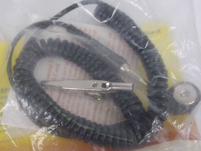 3M STATIC CONTROL 5 FT. COILED GROUND CORD- MEDIUM, 1 PIECE W/ ALLIGATOR CLIP