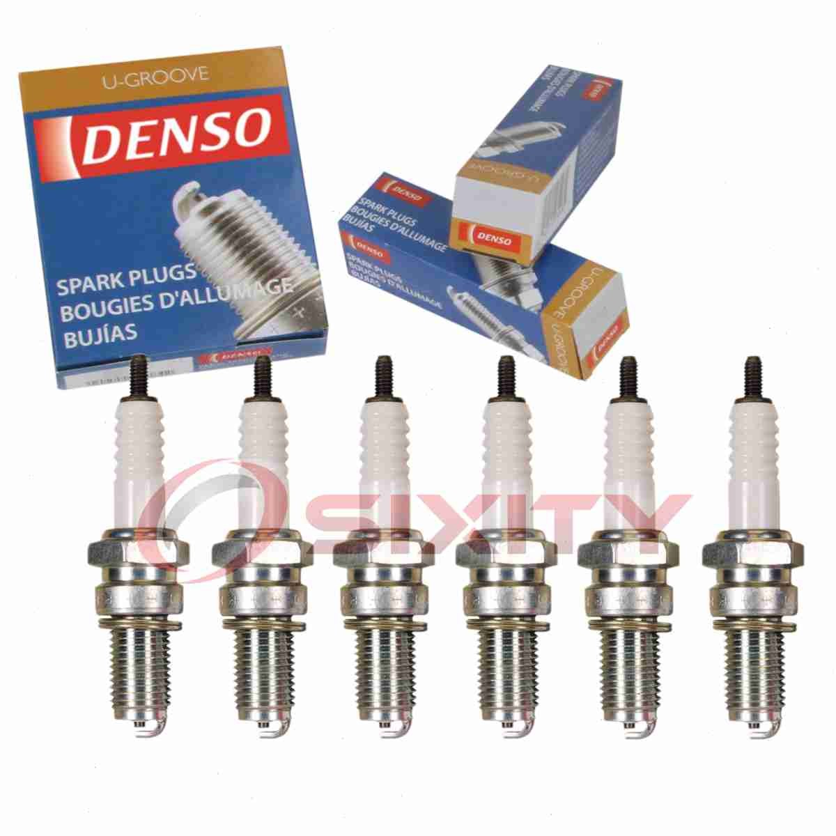 6 pc DENSO 4090 Standard U-Groove Spark Plugs for X22ES-U 7912 Ignition Wire uc