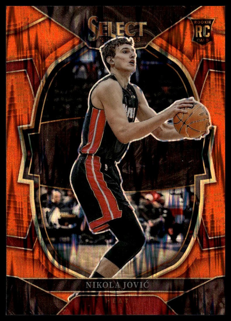 2022-23 Panini Select #91 Nikola Jovic Orange Flash Prizms