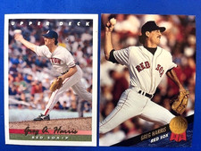 Greg Harris 1993 Upper Deck & 1993 Leaf Baseball - Red Sox