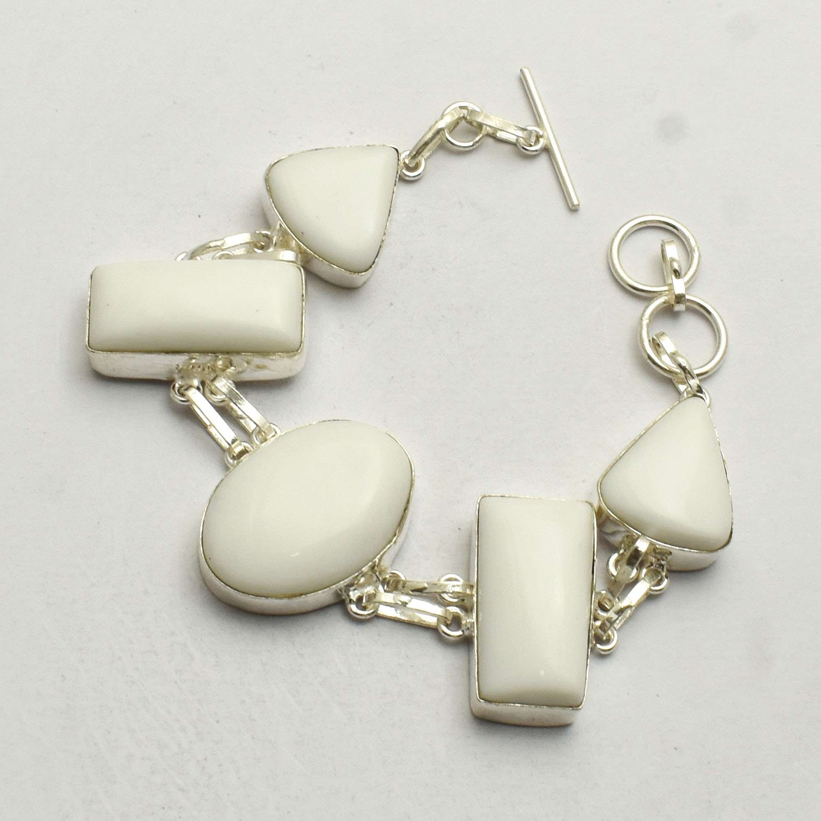 White Opal Gemstone Handmade Ethnic Bracelet 25g AB 97499