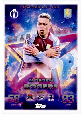 Topps Match Attax 2025/26 100 Club Black Chrome Limited Platinum Infinity Karten