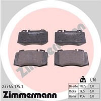 Bremsbelagsatz Scheibenbremse Zimmermann 23745.175.1 FüR Mercedes R230 W220 R171