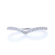 White Gold Diamond Enhancer Wedding Band -14k Round .14ctw French Set Guard Ring