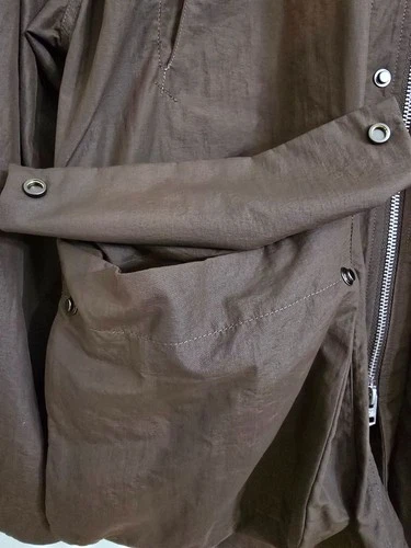 Simple Project Y2552 Nylon Utility Jacket Mens L Brown Oversized Unisex image 4