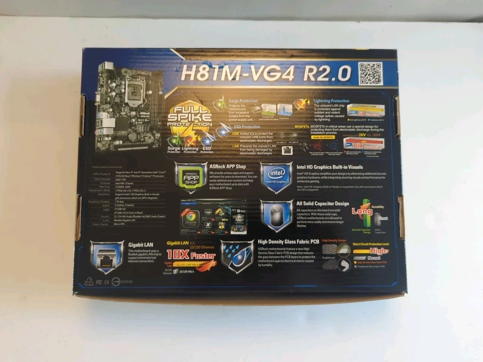 ASROCK H81M-VG4 R2.0 Motherboards Intel H81 DDR3 LGA 1150 Micro ATX NEW - Image 3 of 4