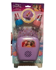 Disney Princess Nail Set- Nail Dryer, 2 Polishes, 1 Sheet Nail Stickers NIB