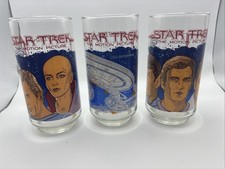 Star Trek USS Enterprise Set Of 3 Glasses The Motion Picture Coca-Cola