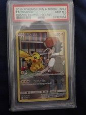Pikachu PSA 10 Secret Rare Holo 241/236 Cosmic Eclipse 2019 English on eBay