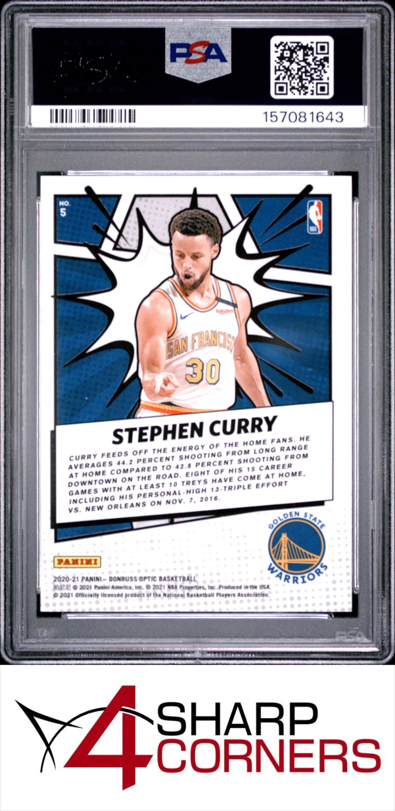 2020 PANINI DONRUSS OPTIC MY HOUSE! #5 STEPHEN CURRY PSA 10 view 2