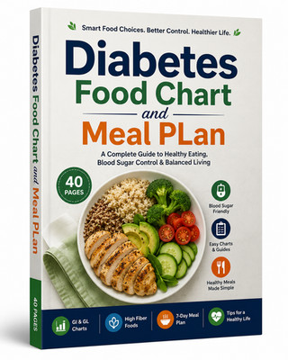 Diabetes Food Chart and Meal Plan Book Blood Sugar Diet Guide 50 Pages Paperback