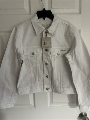 NWT Calvin Klein Classic Trucker Jeans Denim Jacket Women -Small