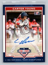 2017 Panini Stars & Stripes USA #20 Carter Young 15U Signatures SN AU Auto #/199