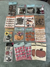 Lot Of 17 Jolee s Halloween Scrapbooking Stickers Pumpkins Haunted House Monster