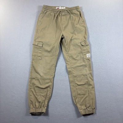 Levi s Strauss Signature Brown Khaki Jogger Pants Youth Size Large Cargo
