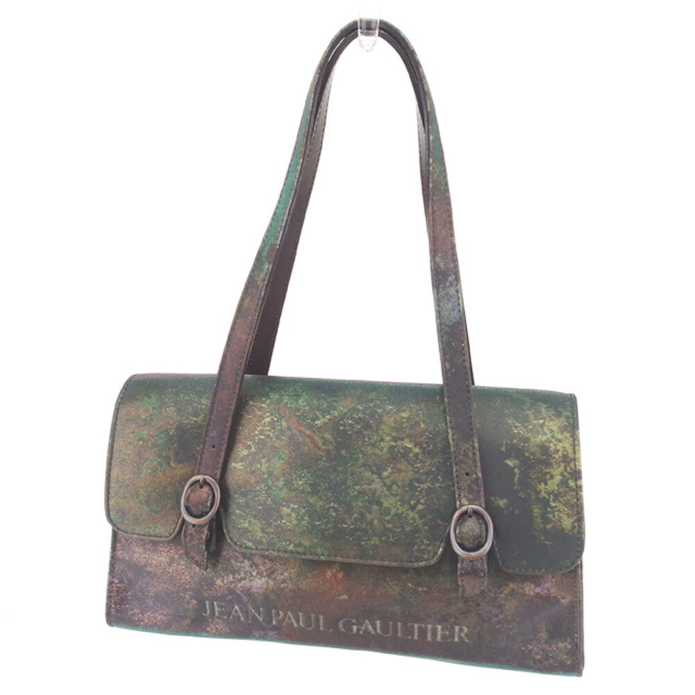 JEAN-PAUL GAULTIER Tote Bag Green Brown Women Authentic secondhand