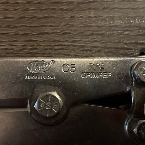 Malco C5 Pipe 5 Blade Crimper Made In USA HVAC Duct Crimp Connection Pre-Owned - Afbeelding 3 van 5