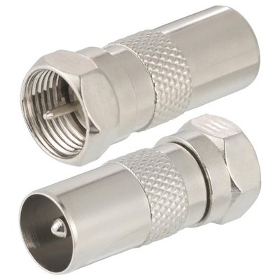 TV Antennen Koaxialkabel Adapter F Typ Stecker auf TV Stecker Adapter DVBT T2...
