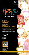 Happy Planner Desert Thistle Sticker Book - 30 Pages - 547 Pieces - NEW