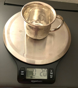 Preisner 54 Antique 925 Sterling Silver Children Baby Cup Mug Engraved