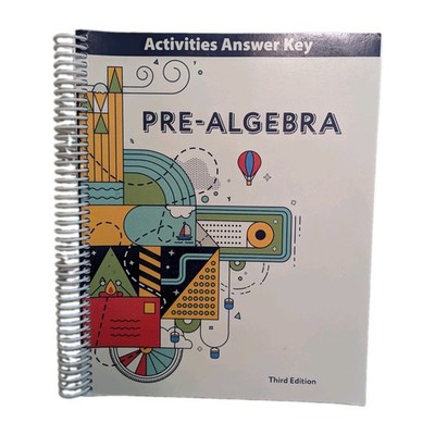 BJU Press Pre-Algebra Activities Answer Key, Third Edition