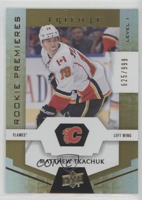 2016 Upper Deck Trilogy Premieres Level 1 /999 Matthew Tkachuk #57 Rookie RC 2o7