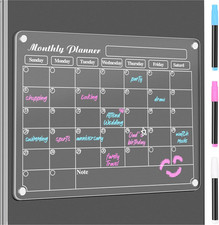Magnetic Calendar, Fridge Magnets for Whiteboard Monthly Dry Erase