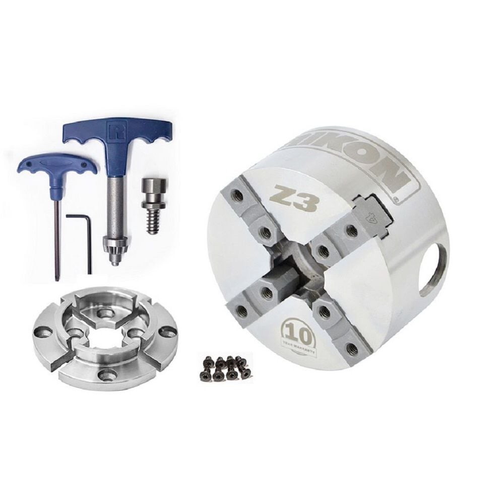 Токарный патрон и комплект зажимов Rikon Z3 без вставки 30090₽