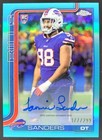 2025 Topps Chrome T.J. Sanders Teal Lava Refractor (RAW)
