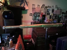 Vintage Brass Telescope with Black MetalTripod Stand.