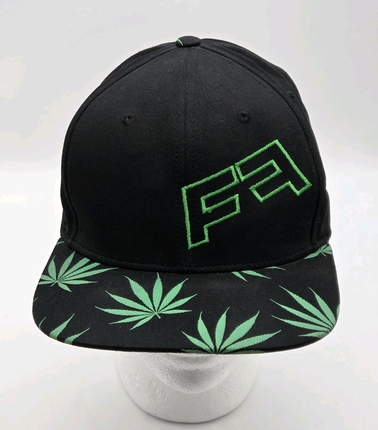 Marijuana Leaf FF Logo Adjustable Hat Cap - Black… - image 3