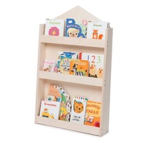 Kids Bookcase 60 x 95 x 13cm Montessori Wooden Shelf Books Childrens Shelf