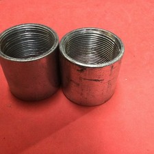 2  Galvanized Straight Threaded Coupling lot of 2 