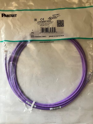 10ft. Panduit UTP28SP10BU Cat6 10 Ft Patch Cord Brand New 