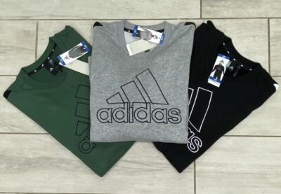NWT Adidas Men's Future Icons Embroidered Badge Crew Neck Sweatshirt Size M,L,XL