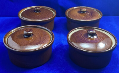 Vintage Pearsons of Chesterfield 1810 Set of 4 Small Casseroles with Lids. Used