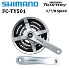 SHIMANO Tourney FC-TY501 6/7/8 Speed MTB Bike Triple Chainset Crankset 48T/42T