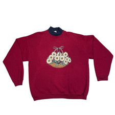 Nutmeg Vintage Daisy Sweatshirt Unisex Size Large USA Made