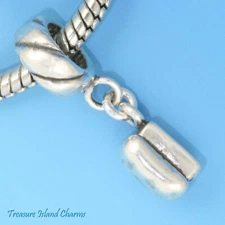 Loaf of Bread 925 Solid Sterling Silver European Dangle Bead Charm Baker Bakery