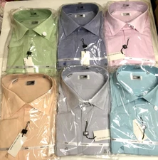 Steven Land Shirt Men Button Up Dress Shirt W/ French Cuffs Assorted size colors