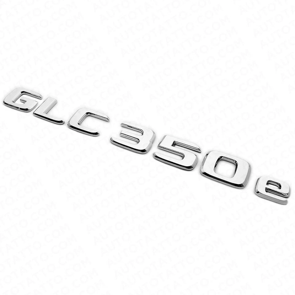 19-21 Mercedes-Benz GLC 350e Letter Emblem Liftgate Logo Badge AMG Sport Chrome - Image 3 of 4