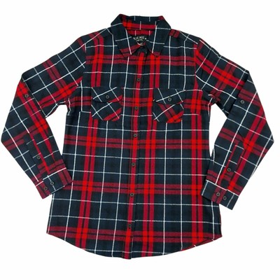 Blue Age Jeans USA Flannel Shirt Button 