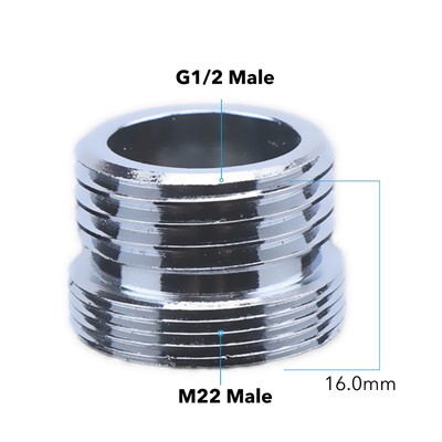 Valvola Deviatore 3 Vie Per Doccia | In Ottone Con Adattatori | Compatibile M22-M24 E G1/2