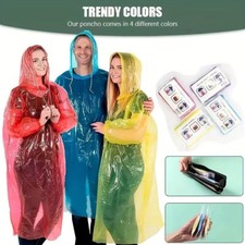 1 Stück Reise Regenmantel Einweg Regenmantel Regenbekleidung BLAU Poncho (T59)